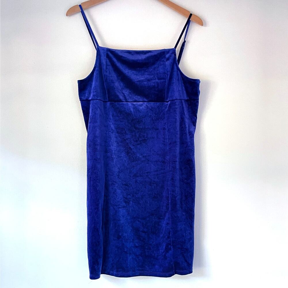 Y2K Babydoll Velvet Mini Slip Dress XL Strappy Coquette Holiday NYE Party